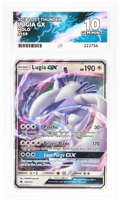 ACE 10 - Lugia GX - 159/214 - Lost Thunder - Pokemon
