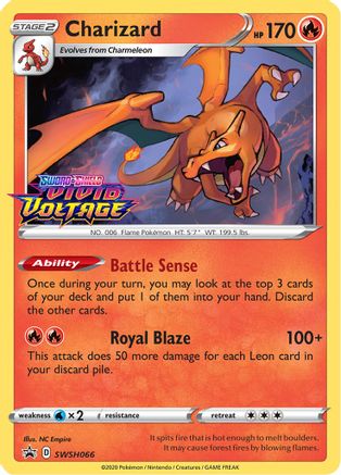 Charizard - SWSH066 (Prerelease) SWSH066/307 - SWSH Sword & Shield Promo Cards Holofoil