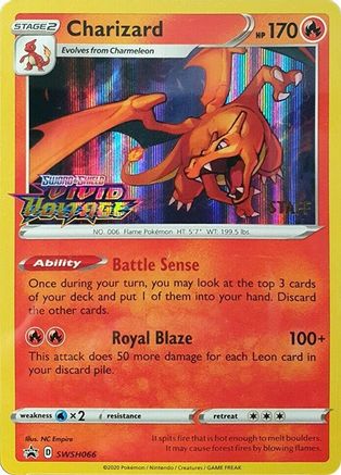 Charizard - SWSH066 (Prerelease) [Staff] SWSH066 - SWSH Sword & Shield Promo Cards Holofoil