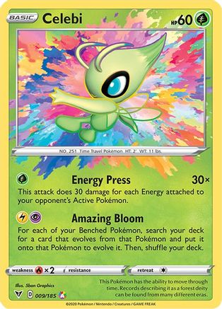 Celebi 9/185 - SWSH04 Vivid Voltage Holofoil