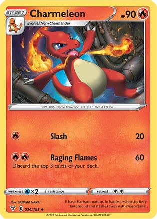 Charmeleon 24/185 - SWSH04 Vivid Voltage Reverse Holofoil
