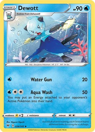 Dewott 34/185 - SWSH04 Vivid Voltage Reverse Holofoil