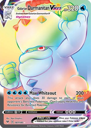 Galarian Darmanitan VMAX 187/185 - Vivid Voltage Holofoil