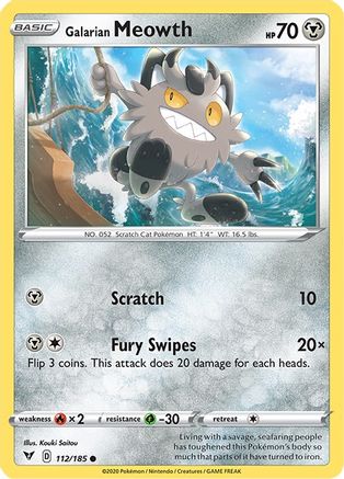 Galarian Meowth 112/185 - Vivid Voltage
