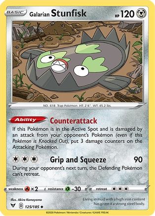 Galarian Stunfisk 125/185 - Vivid Voltage Reverse Holofoil