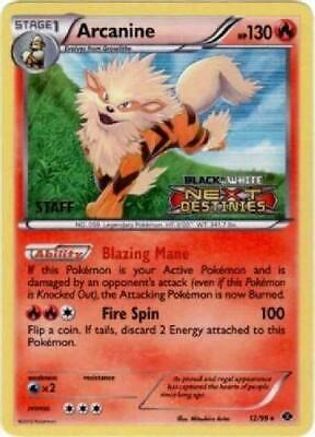 Arcanine - 12/99 (Prerelease) [Staff] 12 - Black and White Promos Holofoil