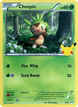 Chespin - 6/25 6/25 - McDonalds 25th Anniversary Promos