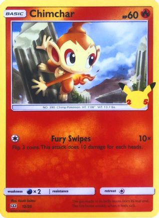 Chimchar - 12/25 12/25 - McDonalds 25th Anniversary Promos Holofoil