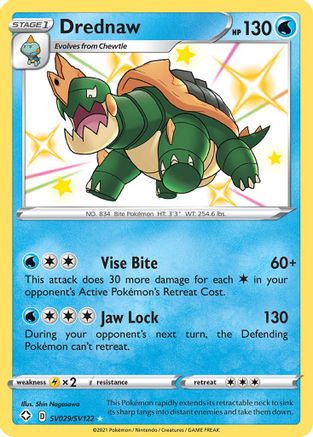 Drednaw SV029/122 - Shining Fates Shiny Vault Holofoil