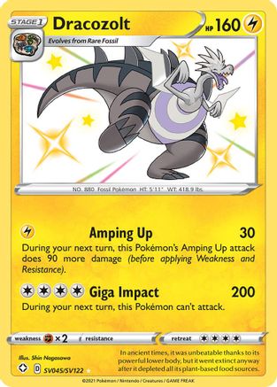 Dracozolt SV045/122 - Shining Fates Shiny Vault Holofoil