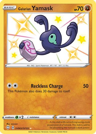Galarian Yamask SV065/122 - Shiny Vault Holofoil