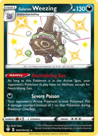 Galarian Weezing SV077/122 - Shiny Vault Holofoil