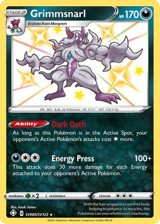 Grimmsnarl SV085/122 - Shiny Vault Holofoil