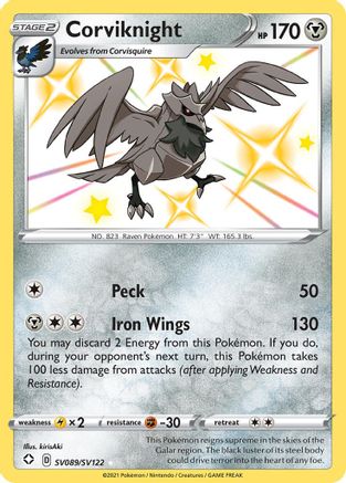 Corviknight SV089/122 - Shining Fates Shiny Vault Holofoil
