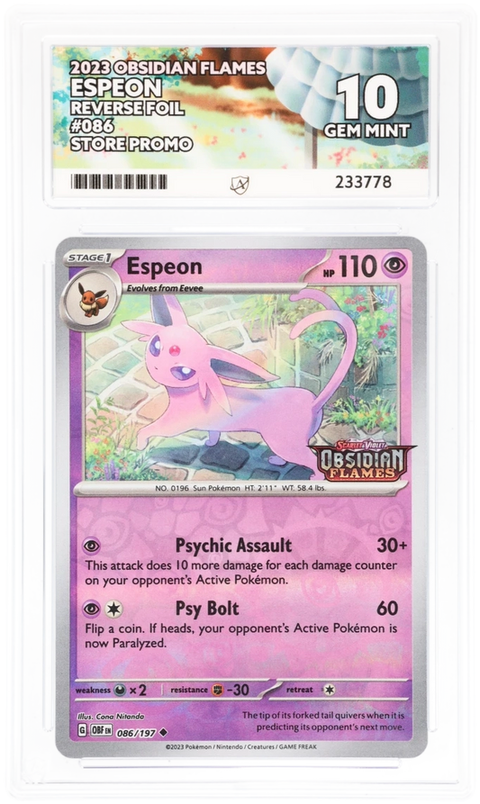 ACE 10 - Espeon - 086/197 - Obsidian Flames - Store Promo - Pokemon
