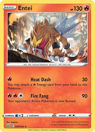 Entei 20/163 - Battle Styles Reverse Holofoil