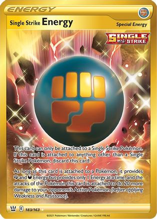 Single Strike Energy 183/163 - Battle Styles Holofoil