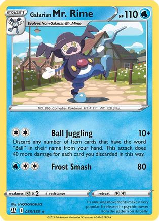 Galarian Mr. Rime 35/163 - Battle Styles Reverse Holofoil