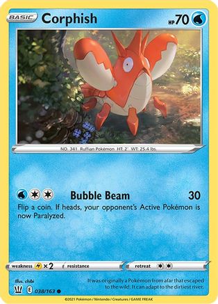 Corphish 38/163 - SWSH05 Battle Styles Reverse Holofoil