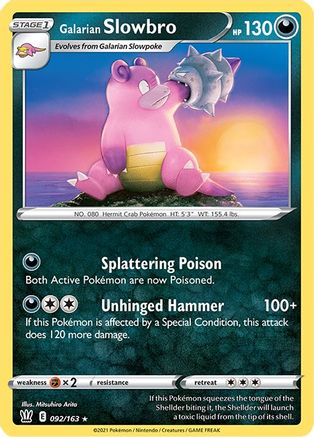 Galarian Slowbro 92/163 - Battle Styles Reverse Holofoil