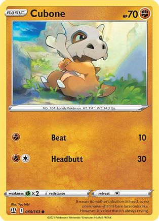Cubone 69/163 - SWSH05 Battle Styles