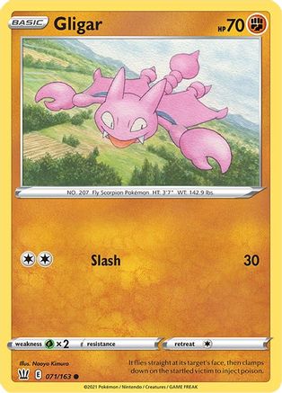 Gligar 71/163 - Battle Styles Reverse Holofoil