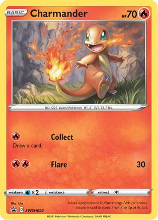 Charmander - SWSH092 SWSH092/307 - SWSH Sword & Shield Promo Cards Holofoil