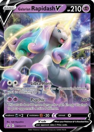 Galarian Rapidash V SWSH111/307 - SWSH Black Star Promos Holofoil