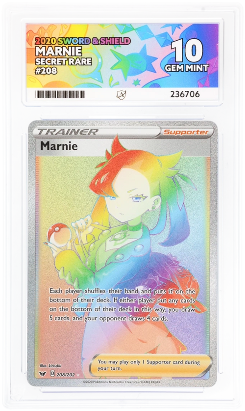 ACE 10 - Marnie - 208/202 - Sword & Shield - Pokemon