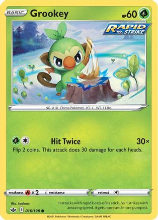 Grookey 16/198 - Chilling Reign Reverse Holofoil