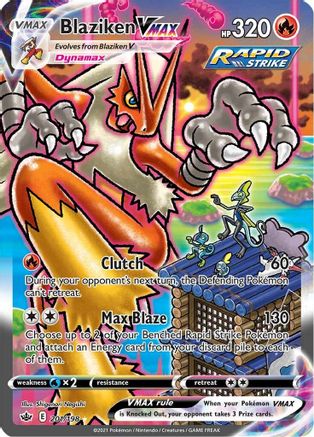Blaziken VMAX (Alternate Art Secret) 201/198 - SWSH06 Chilling Reign Holofoil