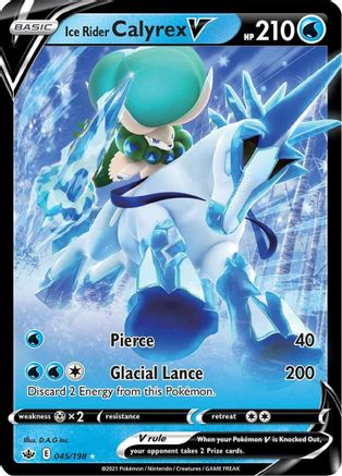 Ice Rider Calyrex V 45/198 - Chilling Reign Holofoil