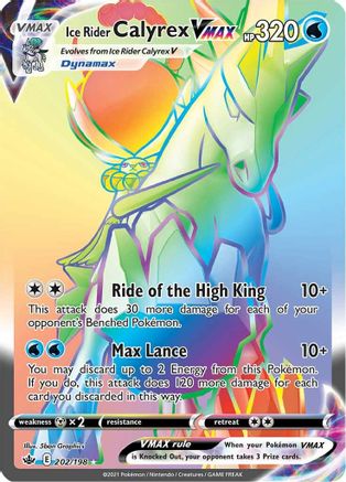 Ice Rider Calyrex VMAX 202/198 - Chilling Reign Holofoil