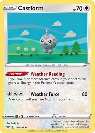 Castform 121/198 - SWSH06 Chilling Reign Reverse Holofoil