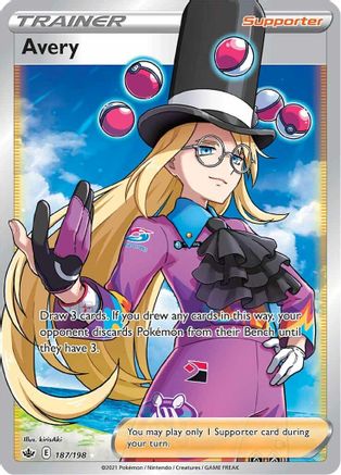 Avery (Full Art) 187/198 - SWSH06 Chilling Reign Holofoil