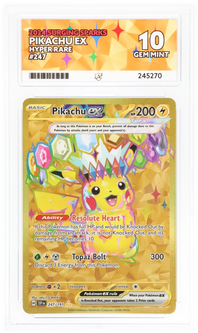 Pikachu EX Hyper Rare 247/191 - Ace 10 - Surging Sparks
