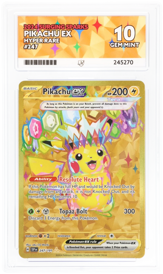 Pikachu EX Hyper Rare 247/191 - Ace 10 - Surging Sparks