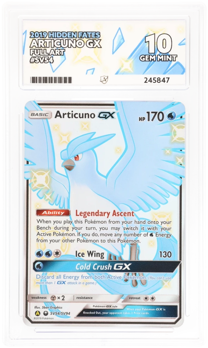 ACE 10 - Articuno GX - SV54/SV94 - Hidden Fates - Pokemon