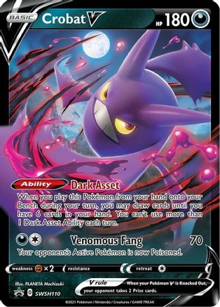 Crobat V - SWSH110 SWSH110/307 - SWSH Sword & Shield Promo Cards Holofoil