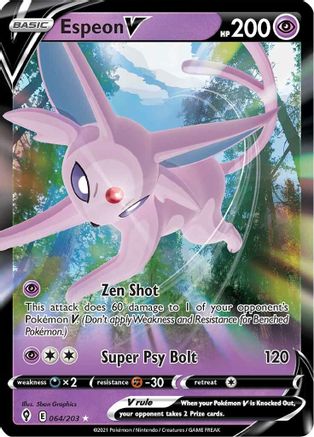 Espeon V 64/203 - Evolving Skies Holofoil