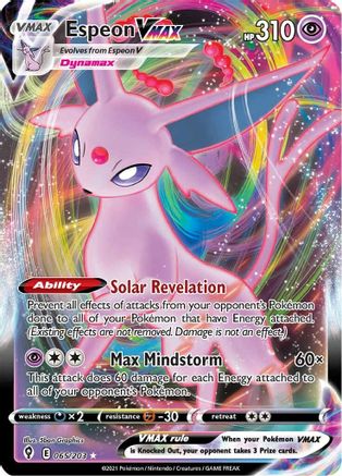 Espeon VMAX 65/203 - Evolving Skies Holofoil
