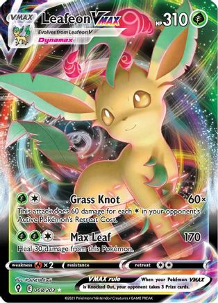 Leafeon VMAX 8/203 - Evolving Skies Holofoil