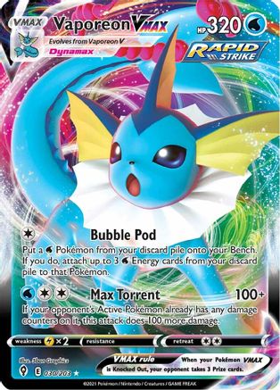 Vaporeon VMAX 30/203 - Evolving Skies Holofoil