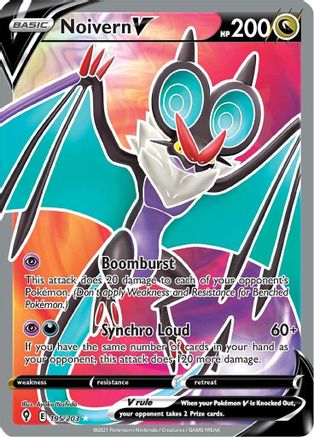 Noivern V (Full Art) 195/203 - Evolving Skies Holofoil