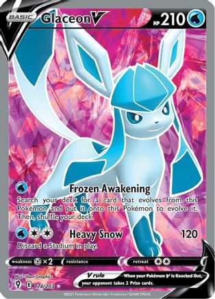Glaceon V 174/203 - Evolving Skies Holofoil