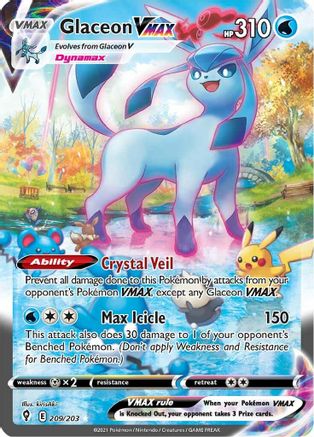 Glaceon VMAX 209/203 - Evolving Skies Holofoil