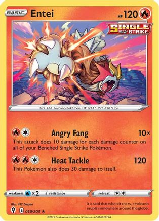 Entei 19/203 - Evolving Skies Holofoil