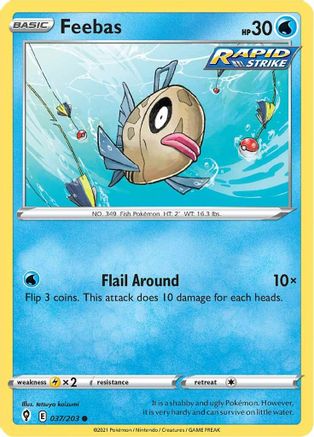 Feebas 37/203 - Evolving Skies Reverse Holofoil