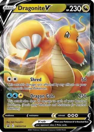 Dragonite V - SWSH154 SWSH154/307 - SWSH Sword & Shield Promo Cards Holofoil