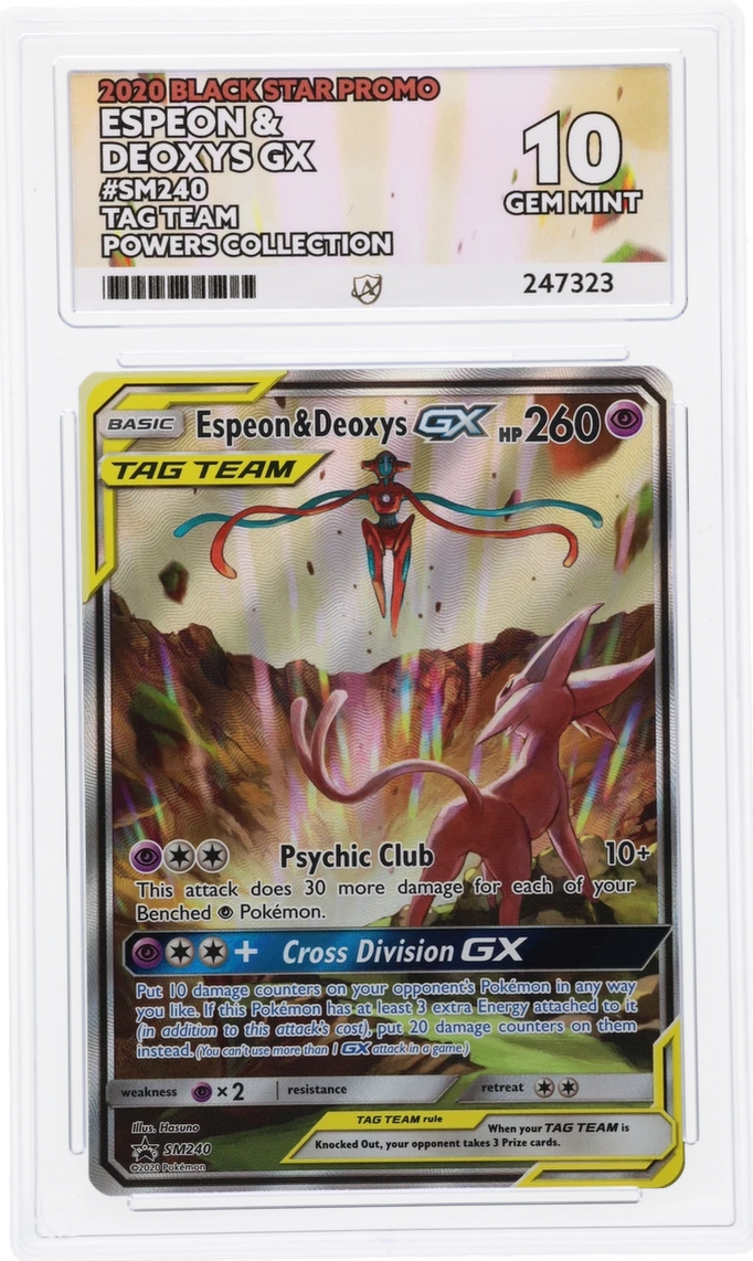 Espeon & Deoxys GX SM240 - Ace 10 - Black Star Promo